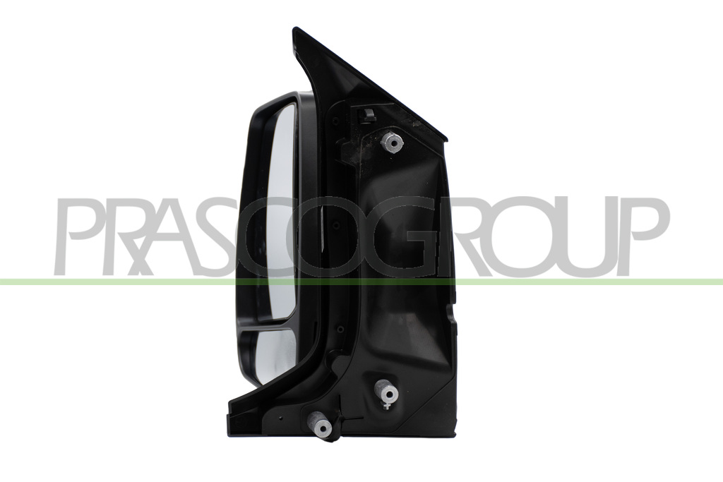 DOOR MIRROR LEFT-ELECTRIC-BLACK-HEATED-WITH LAMP-CONVEX-CHROME