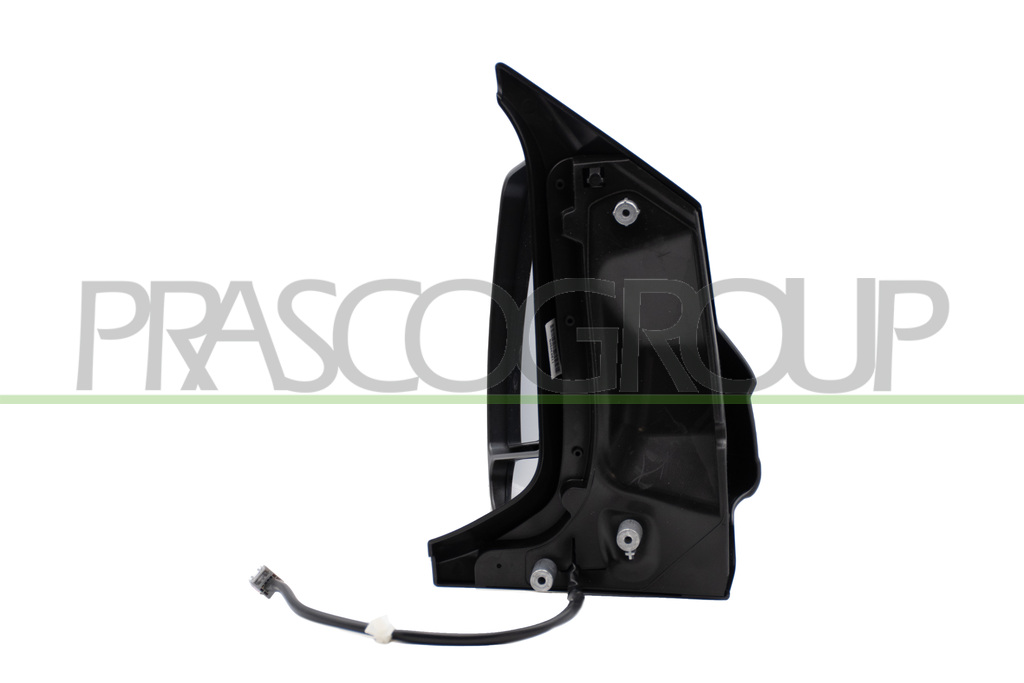 DOOR MIRROR LEFT-ELECTRIC-HEATED-PRIMED-WITH LAMP-CONVEX-CHROME
