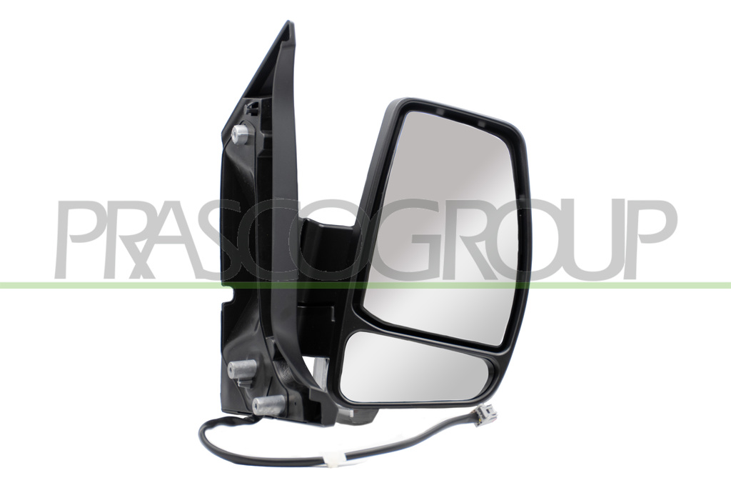 DOOR MIRROR RIGHT-ELECTRIC-HEATED-PRIMED-WITH LAMP-FOLDABLE-CONVEX-CHROME