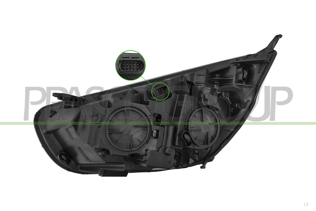 HEADLAMP RIGHT H7+H15 ELECTRIC-WITH MOTOR