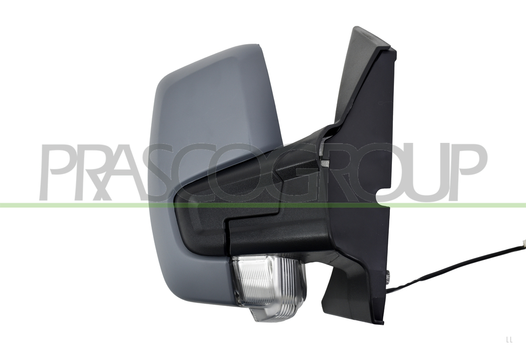 DOOR MIRROR RIGHT-ELECTRIC-PRIMED-HEATED-WITH LAMP-CONVEX-6 PINS