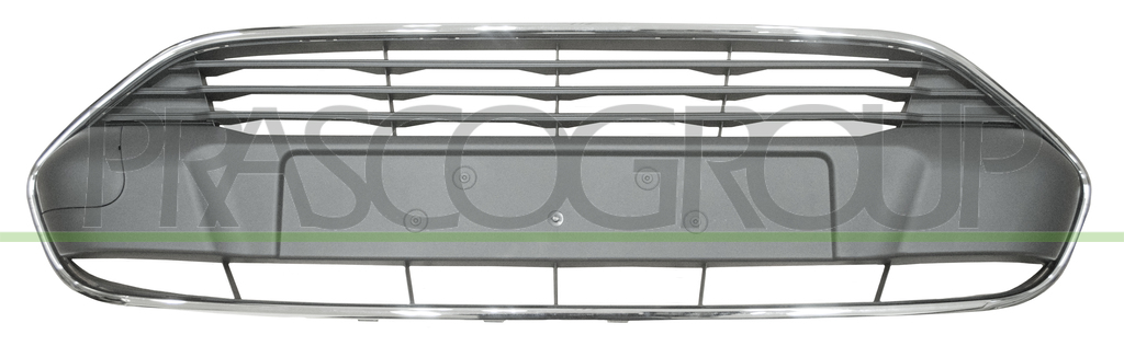 BUMPER GRILLE-CENTRE-BLACK-TEXTURED FINISH-WITH CHROME FRAME-WITH TOW HOOK COVER