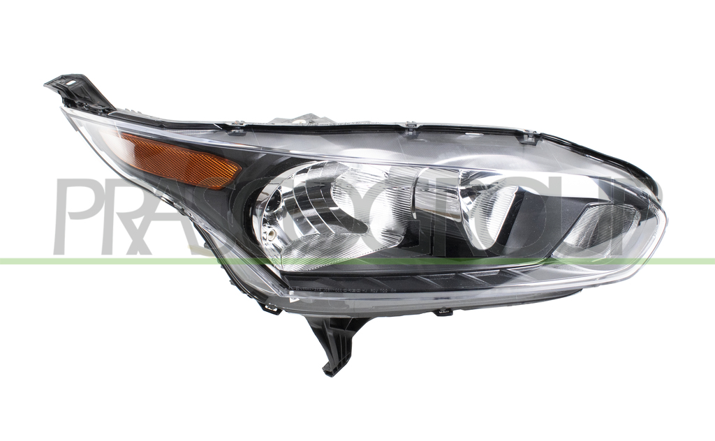 HEADLAMP RIGHT H7+H15 ELECTRIC-WITH MOTOR-BLACK-AMBER INDICATOR