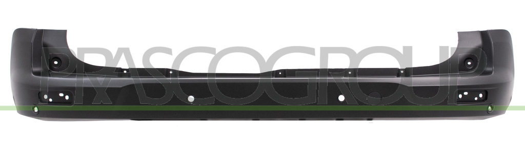 REAR BUMPER-CENTRE-BLACK-TEXTURED FINISH-WITH PDC+SENSOR HOLDERS-WITH TOW HOOK COVER