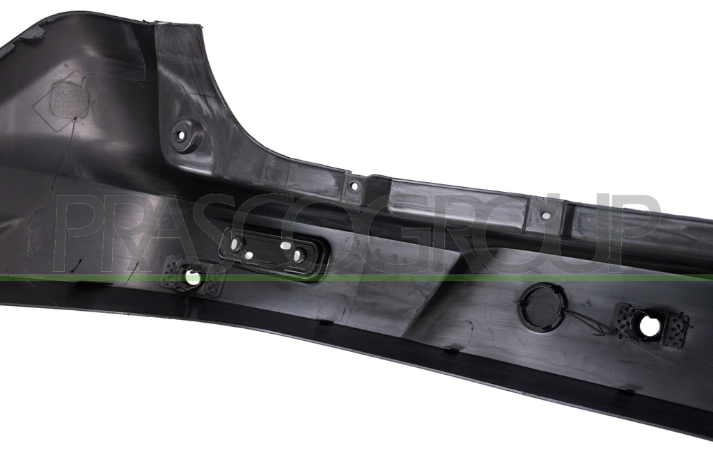 REAR BUMPER-CENTRE-BLACK-TEXTURED FINISH-WITH PDC+SENSOR HOLDERS-WITH TOW HOOK COVER