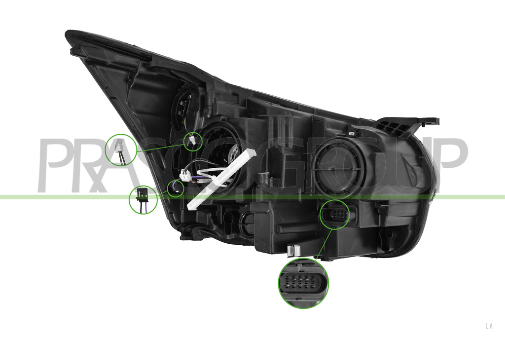 HEADLAMP LEFT-XENON-D5S-ELECTRIC-WITH MOTOR-WITH DAY RUNNING LIGHT-LED