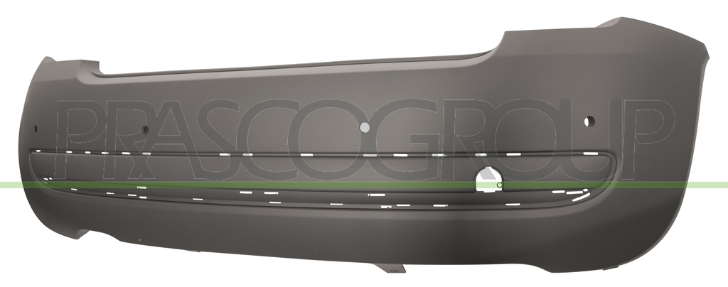 REAR BUMPER-PRIMED-WITH 4 PDC HOLES WITH MOLDING HOLES