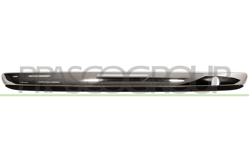 BANDEAU CENTRALE CHROMEE+BANDEAU INFERIEUR NOIRE- PARE-CHOCS ARRIERE (2PCS)