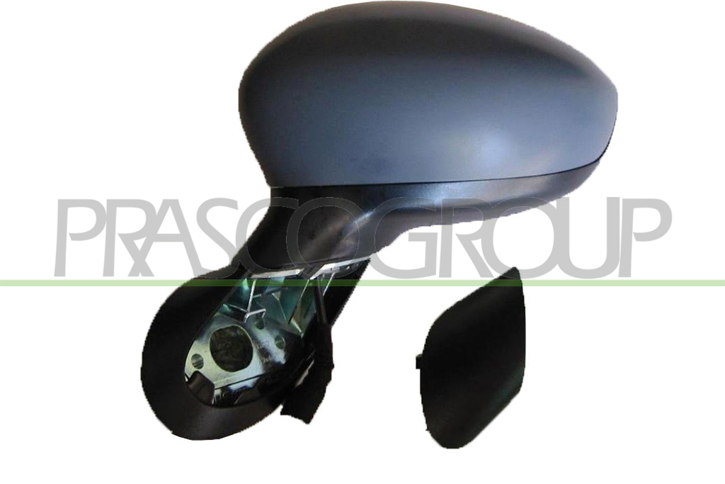 DOOR MIRROR LEFT-MANUAL-BLACK-CONVEX