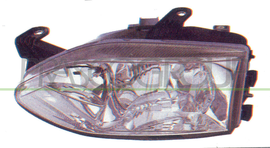 HEADLAMP LEFT H7+H1 ELECTRIC-SMOOTH GLASS MOD. > 04/01