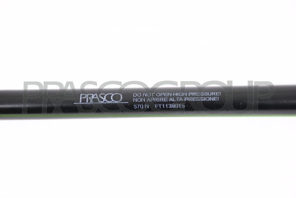 AMORTIGUADOR DE MALETERO DERECHO/IZQUIERDO PORTON TRASERO - 570 N - L 520 mm - C 216 mm - Ø 18 mm - Ø 8 mm MOD. FAMILIAR > 09/2002