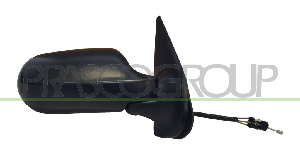 DOOR MIRROR RIGHT-WITH CABLE-BLACK-CONVEX