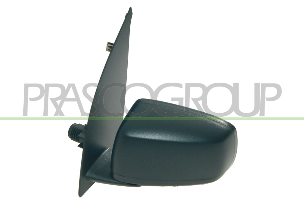 DOOR MIRROR LEFT-MANUAL-BLACK-CONVEX-CHROME