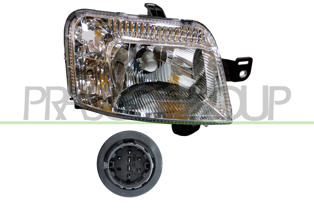 HEADLAMP RIGHT H4 ELECTRIC-WITH MOTOR