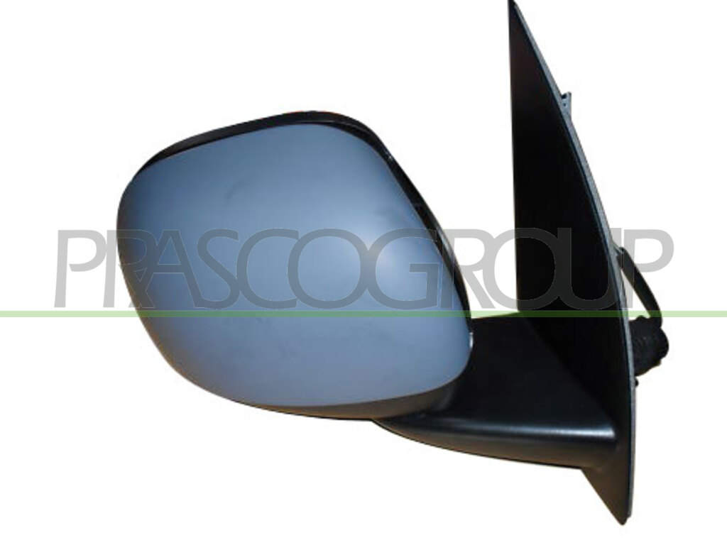 DOOR MIRROR LEFT-CABLE-PRIMED-CONVEX-CHROME