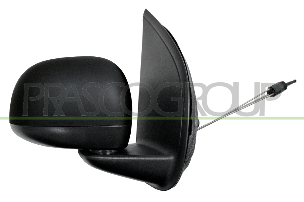 DOOR MIRROR RIGHT-CABLE-BLACK-WITH SENSOR-CONVEX-CHROME