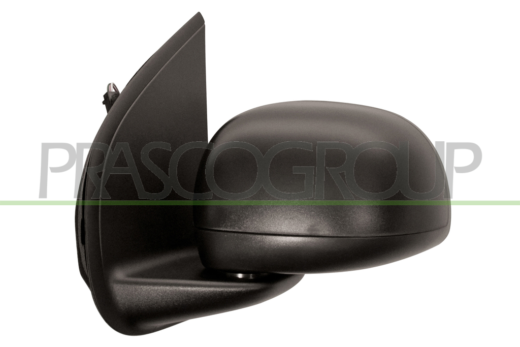 DOOR MIRROR LEFT-ELECTRIC-BLACK-CONVEX-3 PINS