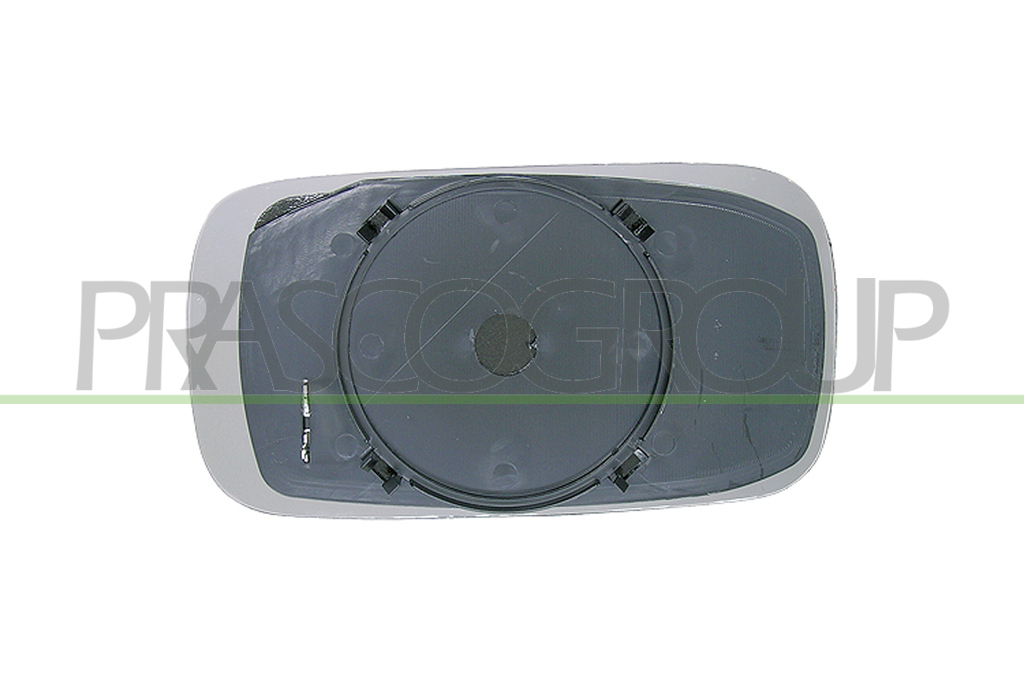 MIRROR GLASS BASE LEFT-HEATED-CONVEX-CHROME