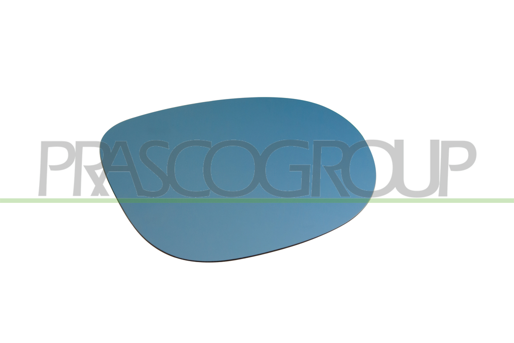MIRROR GLASS BASE RIGHTHEATED-CONVEX-BLUE