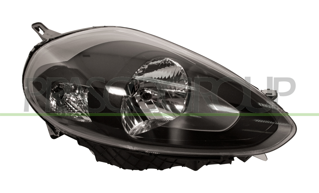 HEADLAMP RIGHT H4 ELECTRIC-WITH MOTOR-BLACK