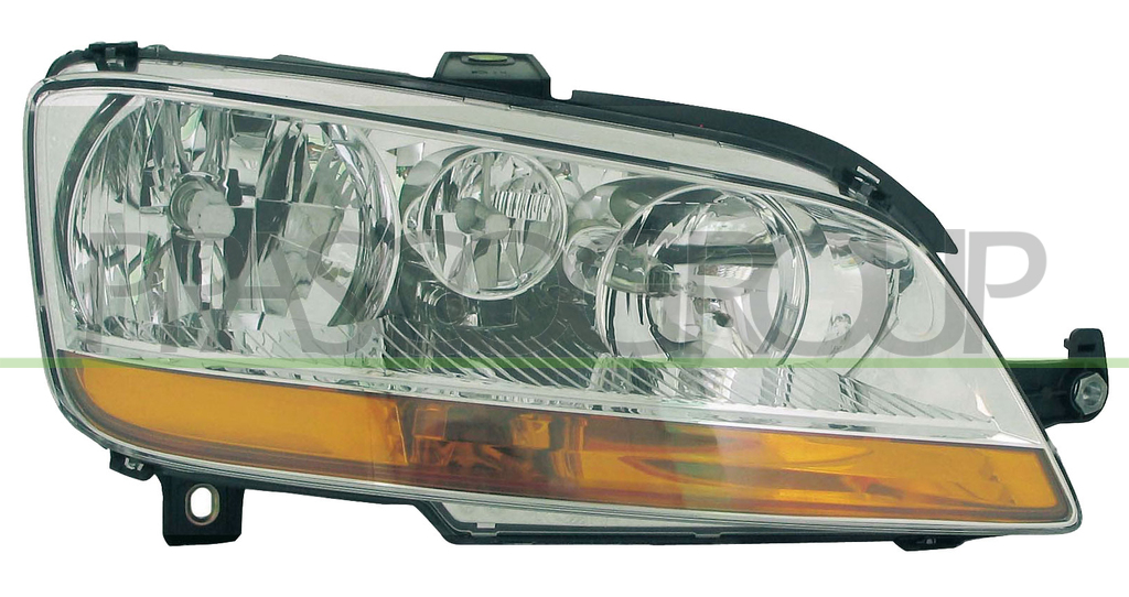 HEADLAMP RIGHT H7+H1+H1 ELECTRIC-WITH MOTOR-AMBER LAMP MOD. > 12/05