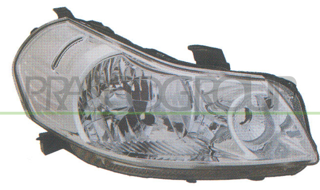 HEADLAMP RIGHT H4 ELECTRIC-WITHOUT MOTOR