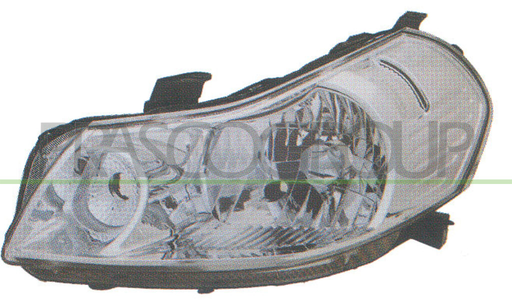 HEADLAMP LEFT H4 ELECTRIC-WITH MOTOR