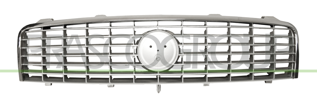 GRILLE CALANDRE PEINTE EN GRIS AVEC CADRE CHROME'