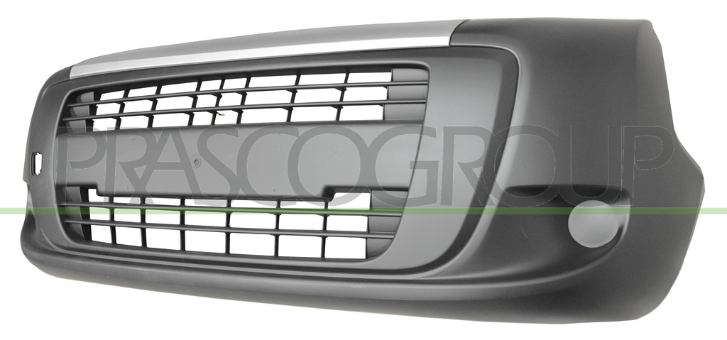 FRONT BUMPER-BLACK-WITH SILVER BAND-UPPER