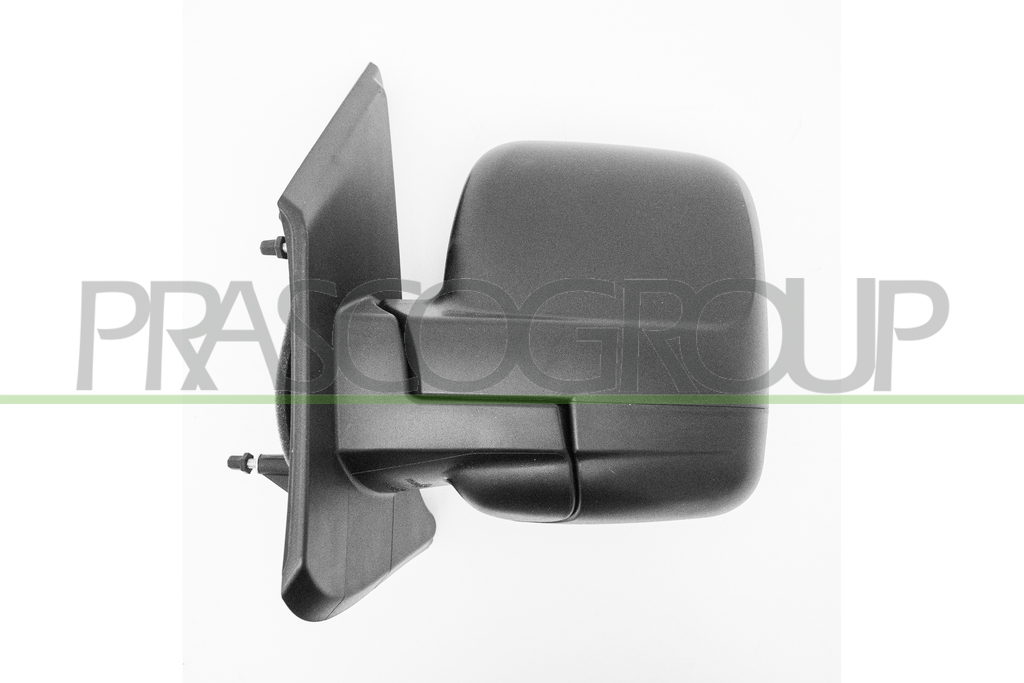 DOOR MIRROR LEFT-MANUAL-BLACK-ASPHERICAL-CHROME