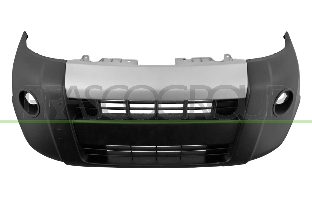 FRONT BUMPER-BLACK-WITH FOG LAMP HOLES-WITH SILVER BAND MOD. VAN