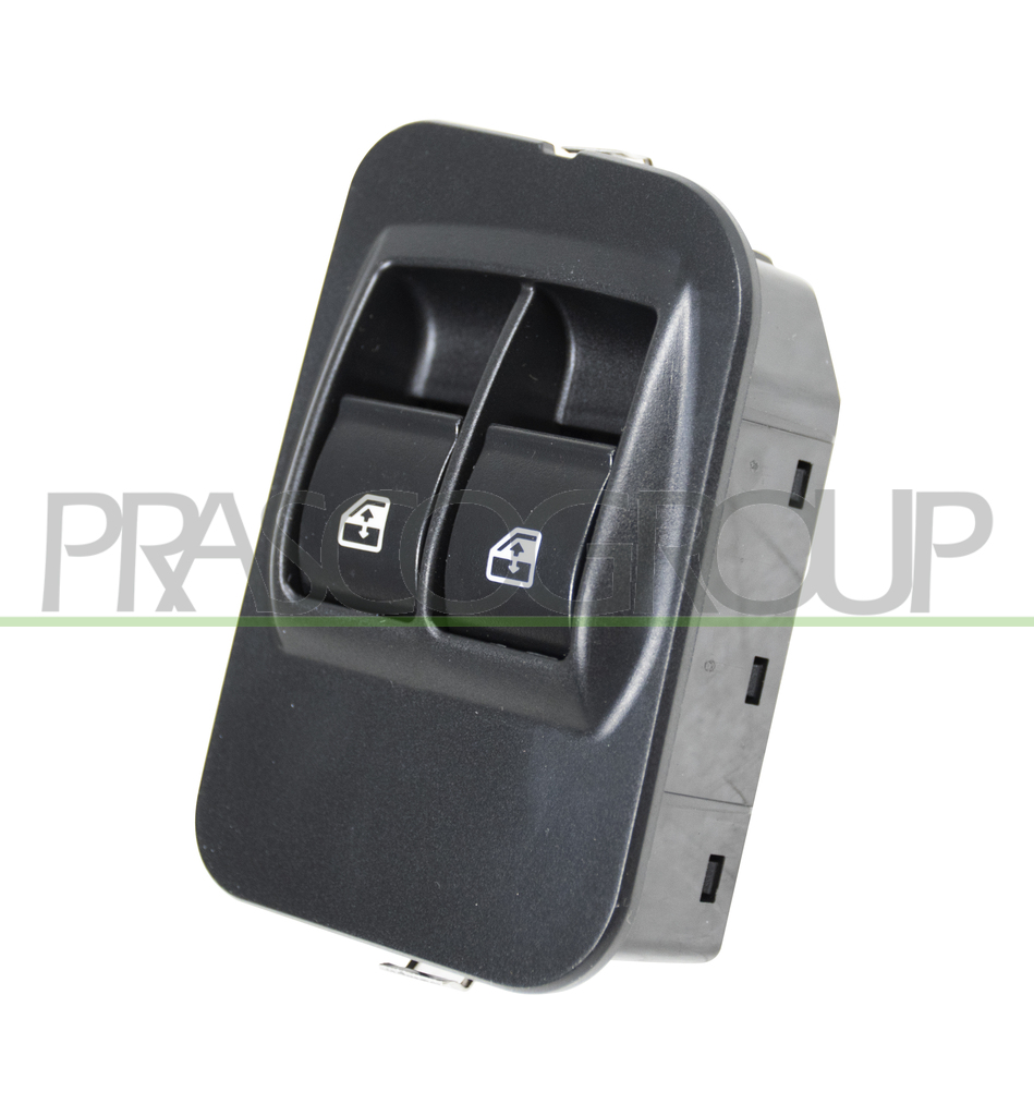 FRONT DOOR LEFT WINDOW REGULATOR PUSH-BOTTON PANEL-WITH COVER-BLACK-2 SWITCHES-8 PINS