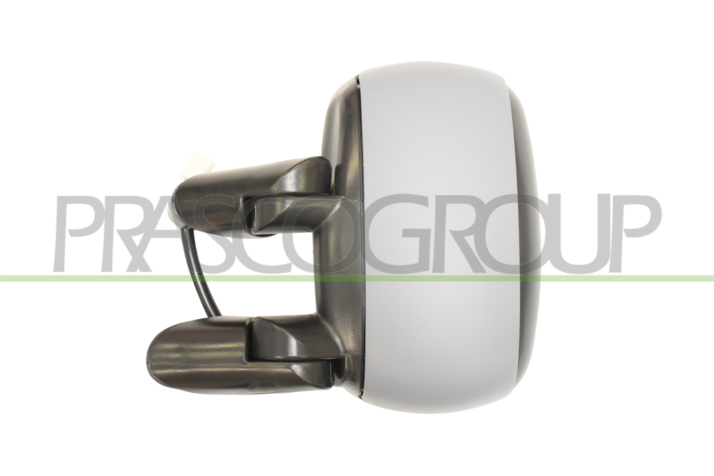 DOOR MIRROR LEFT-ELECTRIC-HEATED-PRIMED-CONVEX-CHROME