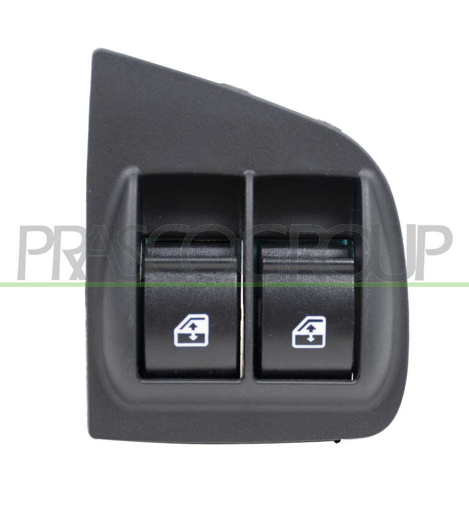 FRONT DOOR LEFT WINDOW REGULATOR PUSH-BUTTON PANEL-BLACK-2 SWITCHES-10 PINS