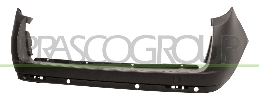 REAR BUMPER-BLACK-TEXTURED FINISH-OPEN SIDE TAILGATE WITH PDC-WITH TOW HOOK COVER