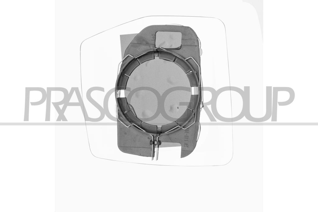 MIRROR GLASS BASE LEFT-HEATED-CONVEX