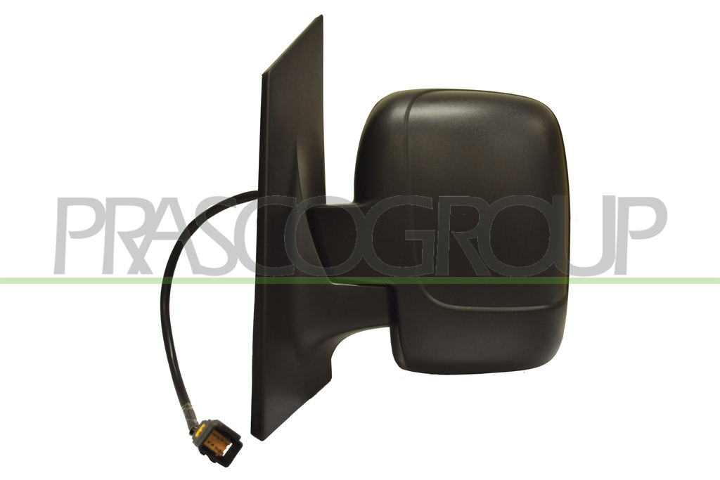DOOR MIRROR LEFT-ELECTRIC-BLACK-HEATED-CONVEX-CHROME-SINGLE GLASS