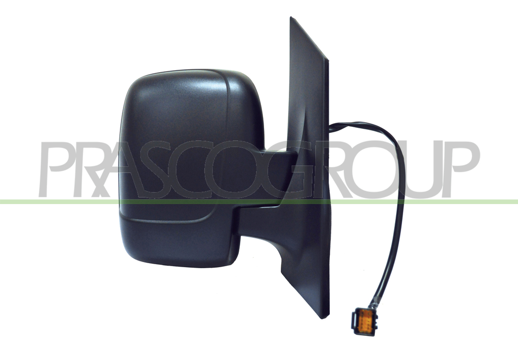 DOOR MIRROR RIGHT-ELECTRIC-BLACK-HEATED-WITH SENSOR-CONVEX-CHROME-DOUBLE GLASS