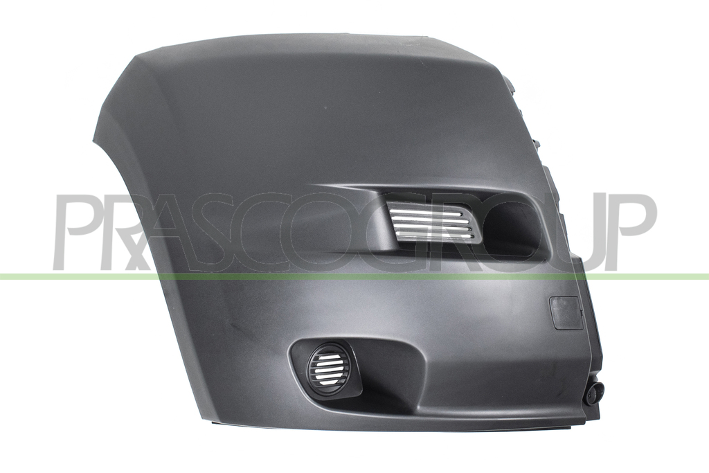 FRONT BUMPER END CUP RIGHT-BLACK-WITH TOW HOOK COVER