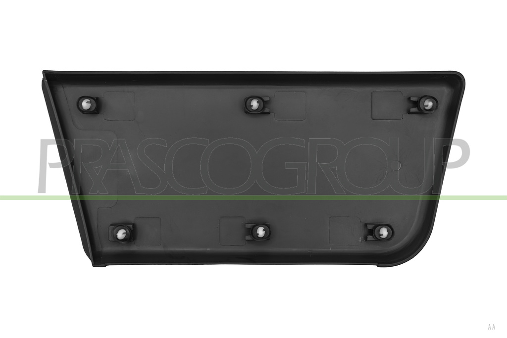 FRONT DOOR MOLDING LEFT-WITH CLIPS-BLACK-TEXTURED FINISH