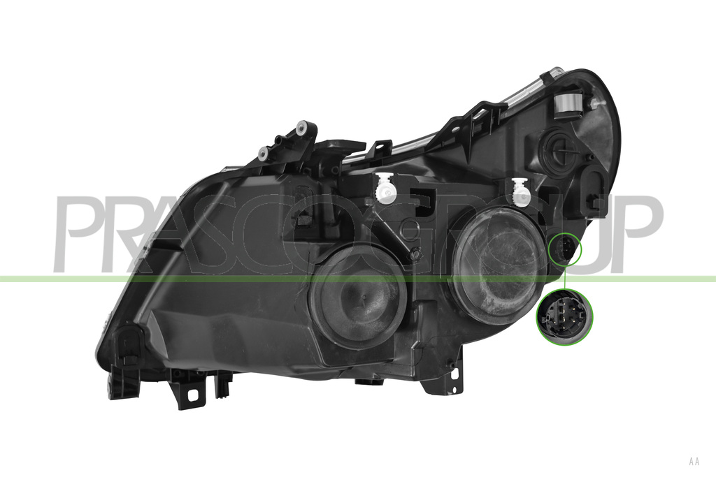 OPTICA DERECHA H1+H7-ELECTRICA-CON MOTOR-7 PINES-MONTAJE A.L. MOD. 01/11 >