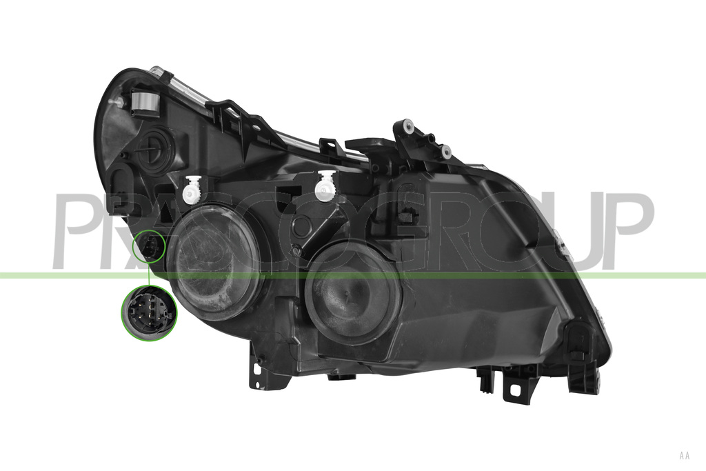 OPTICA IZQUIERDA H1+H7-ELECTRICA-CON MOTOR-7 PINES-MONTAJE A.L. MOD. 01/11 >