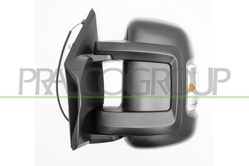 SPIEGEL LINKS AUSSENVERSTELLBAR-SCHWARZ-MIT BLINKER-MIT KURZEM ARM-KONVEX-16W LAMPE