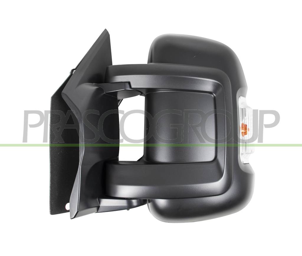 RETROVISORE SINISTRO-ELETTRICO-NERO-TERMICO-CON SONDA-CON FANALE-BRACCIO CORTO-LAMPADINA 16W