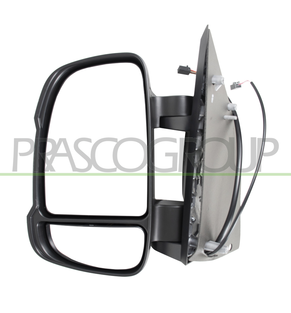 RETROVISORE SINISTRO-ELETTRICO-NERO-TERMICO-CON SONDA-CON FANALE-BRACCIO CORTO-LAMPADINA 16W