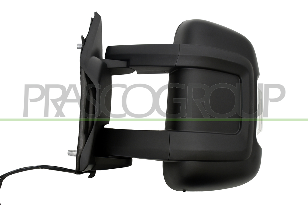 RETROVISORE SINISTRO-ELETTRICO-NERO-TERMICO-CON FANALE BIANCO-CON SONDA-BRACCIO MEDIO-CONVESSO-10 PINS