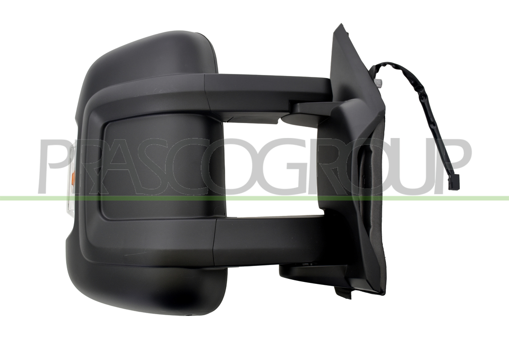 ESPEJO DERECHO ELECTRICO-NEGRO-TERMICO-CON PILOTO AMBAR-CONVEXO-BRAZO MEDIO-8 PINES