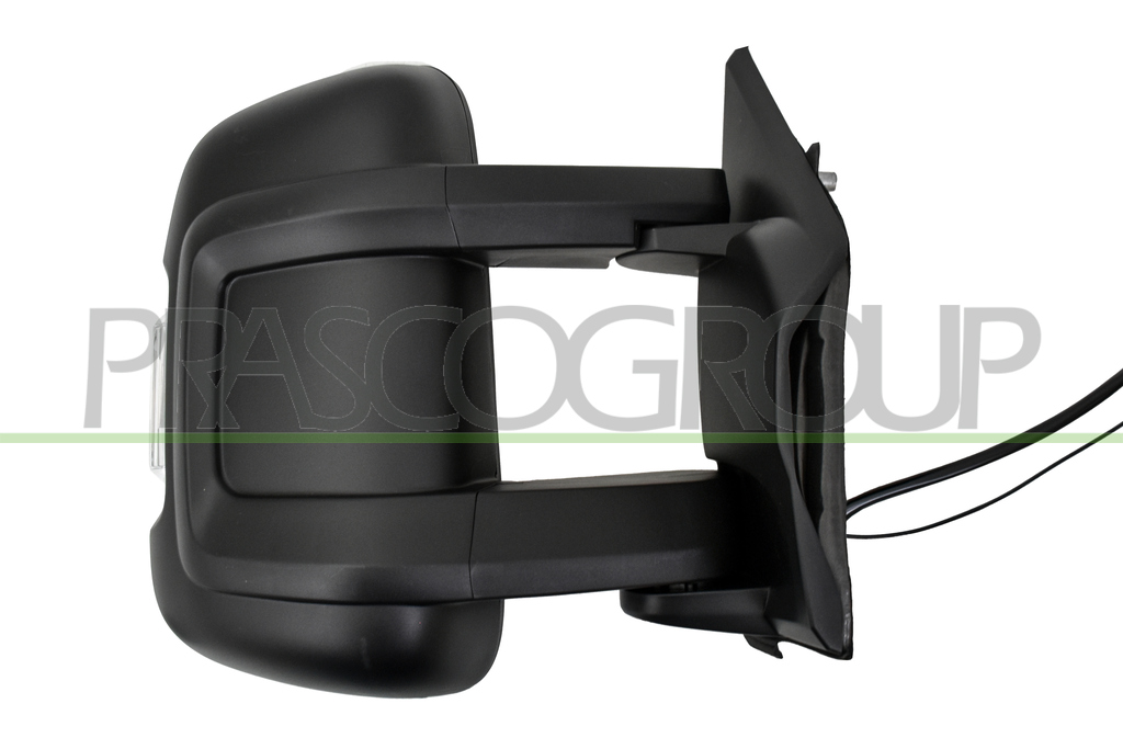 RETROVISORE DESTRO-ELETTRICO-NERO-TERMICO-CON FANALE-CON ANTENNA RADIO-LAMPADINA 5W-BRACCIO MEDIO-CONVESSO-9 PINS