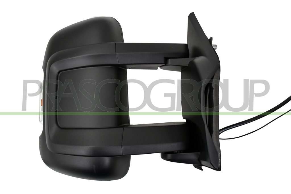 RETROVISORE DESTRO-ELETTRICO-NERO-TERMICO-CON FANALE-CON ANTENNA RADIO-LAMPADINA 16W-BRACCIO MEDIO-CONVESSO-9 PINS