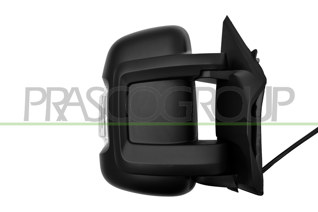 RETROVISORE DESTRO-ELETTRICO-NERO-TERMICO-CHIUDIBILE-CON FANALE-LAMPADINA 5W-BRACCIO CORTO-CONVESSO-10 PINS